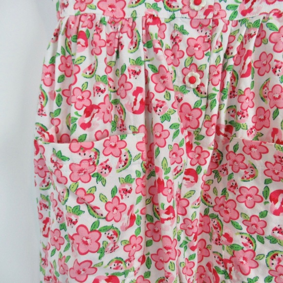 Basic Editions Floral & Watermelon Romper 10/12 - Picture 4 of 12